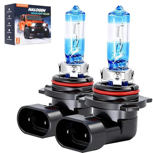 littlelucky 9012/HIR2 Halogen Bulbs, 3800k Warm White Light, 300% Brighter, High Performance 12V/55w Halogen Light for High/Low Beam Replacement Bulb, 1200H Lifespan, Plug&Play 2 Pack