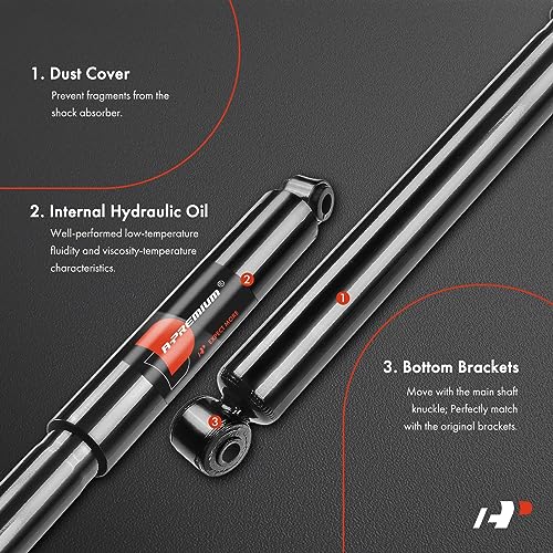 A-Premium Front and Rear Shock Absorbers Struts Compatible with Ford Ranger 1998-2011 & Mazda B3000 1998-2007, B4000 1998-2009 - [4WD or RWD with Torsion Bar Front Suspension]