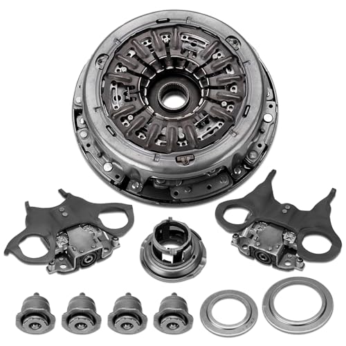 6DCT250 DPS6 Auto Transmission Clutch Kit with Clutch Release Fork Lever Compatible with Dual Ford Focus Fiesta 2011-2019 B-Max 2012-2019 Ecosport 2013-2019, Repalce# 602000800