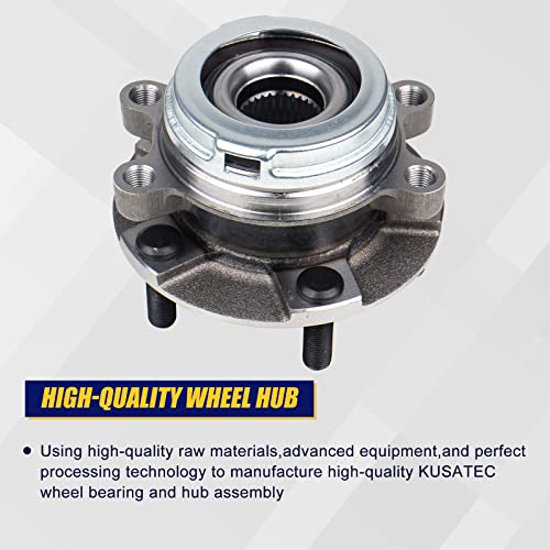 KUSATEC 513296 [2 Pack] Front Wheel Hub and Bearing Assembly Fit for Nissan Altima 2007-2018, Maxima 2009-2019, Murano 2009-2018, Pathfinder 2013-2019, Infiniti JX35 2013, QX60 2014-2019, 5 Lug