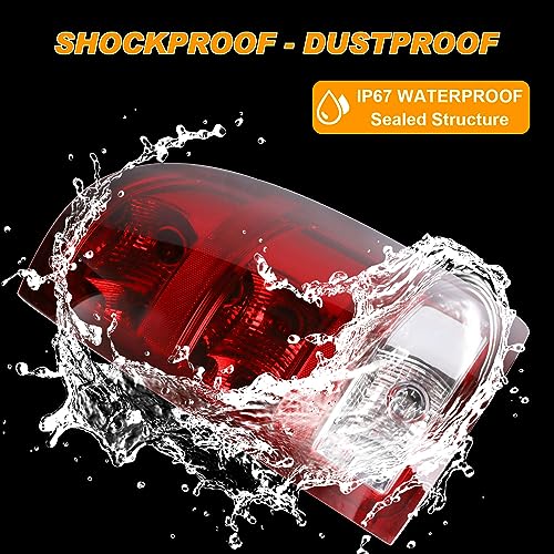 Tail Light Compatible With 2007-2014 GMC Sierra 1500 2500 3500 HD Taillight