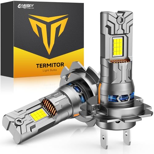 FAHREN 𝐍𝐞𝐰-𝐆𝐞𝐧 H7/H7LL Bulbs, 80,000LM 10X Brighter H7, 6500K Cool, Real 1:1 Mini Size, 3-Min Plug & Play, Canbus Ready, IP68 Waterproof With 10-Year Lifespan, Gauges Light Kit