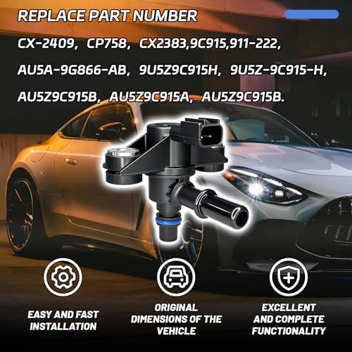 ESWW EVAP Vapor Canister Purge Valve Solenoid 911-222, Emissions Purge Control Valve Replacement for Ford F-150, Escape, Explorer, Mustang, Edge, Lincoln MKX MKT, Replaces AU5Z-9C915-B 9U5Z-9C915-H