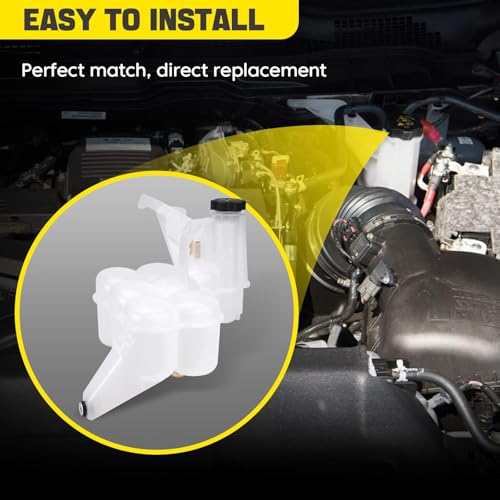 603-839 Coolant Reservoir Tank with Sensor & Cap Compatible with 2013-2018 Ram 2500 3500 4500 5500 L6 6.7L Engine Replaces# 68166475AC 68096261AA 68166475AB