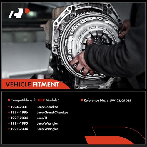 A-Premium Transmission Clutch Kit with Flywheel Compatible with Jeep Grand Cherokee 1994-1996, Wrangler 1994-1995/1997-2004, Cherokee 1994-2001, TJ 1997-2004, 4.0L
