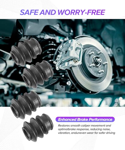 PAIYUE 4PCS Caliper Rebuild Kit,Car Accessories Brake Caliper Slide Pin Kit,Easy Installation Automotive Replacement Drive Shaft Assemblies Brake Bushings,Suitable for Most Compatible Vehicles