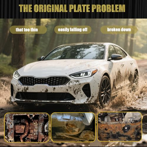 Engine Splash Shield Fit for KIA K5 2021 2022 2023 2024 2025 Engine Case Guard Under Engine Cover Compatible with K5 2021-2024 Front Engine Guard Mud Flaps Including Screw Hardware