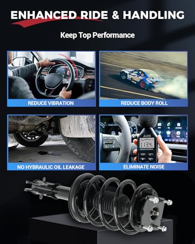KTP 2pcs Front Struts Complete strut Assembly Fit for 2011-2014 Ford Mustang GT/Base/Shelby GT500, 2012-2013 Ford Mustang Boss 302, Quick Install Ready Shocks Assembly Replace 172540