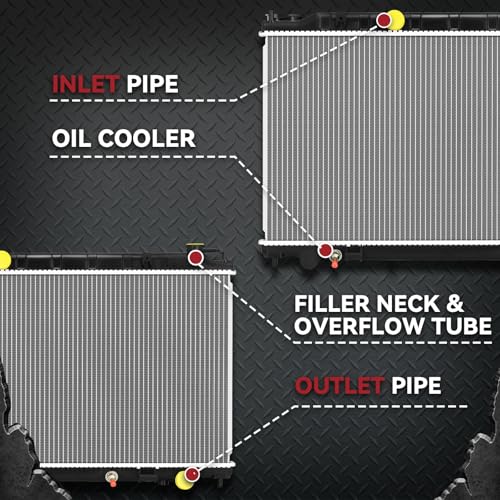 YITAMOTOR Radiator Compatible with 2002 2003 2004 2005 2006 Altima 2004-2006 Maxima 3.5L V6 OE Style Radiator
