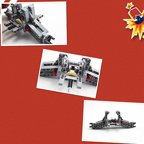TTLYHEK Technical Car Parts Toy Off-Road Rear Suspension System Compatible with All Major Brands Building Block Technical Parts Kit DIY Accessories (78Pcs)