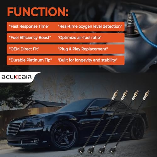 4Pcs Oxygen Sensor Upstream Downstream O2 Sensor Compatible with Chrysler 300 Town & Country, Jeep Grand Cherokee Wrangler, Dodge Durango Dokota Charger Ram 1500 2500 3500 Replace 234-4587 250-24253