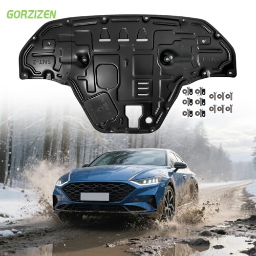 Engine Splash Shield Fit for Hyundai Sonata 2020-2023 Engine Case Guard Under Cover Compatible with 2021 2022 Sonata Front Engine Guard Mud Flaps