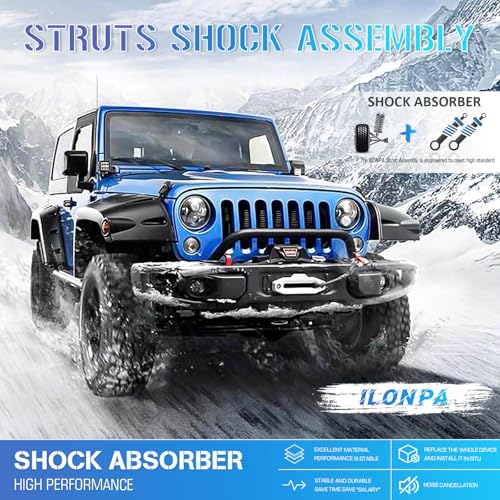 ILONPA (4) Front Struts & Sway Bar Links for 2008-2019 Dodge Grand Caravan(Exc. RT, GT), 2008-2016 Chrysler Town & Country(Exc. S), w/Coil Springs Shock Absorbers Amortiguadores - 171128L 171128R