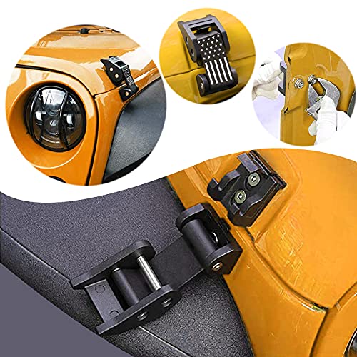 Hood Latches Lock Catch fits 2007-2018 Wrangler JK JKU 18-25 JL JLU Pair