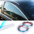 32Ft Automotive Car Exterior and Interior Molding Trim Universal Bumper Window Door Body Side and Household Furniture Surfaces Decorative Strip Scratch-Proof (1-3/16 inch (30mm), Chrome Silver)