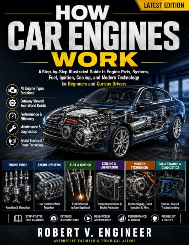 HOW CAR ENGINES WORK: A Step-by-Step Illustrated Guide to Engine Parts, Systems, Fuel, Ignition, Cooling, and Modern Technology for Beginners and Curious Drivers.