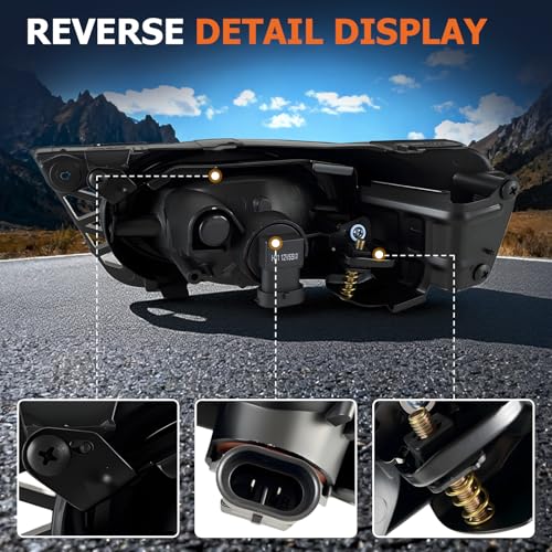 Fog Lights Assembly Replacement for 2009 2010 2011 Honda Civic Sedan, Front Bumper Driving Fog Lamps with Wire Harness for Passenger and Driver Side (Clear Lens)