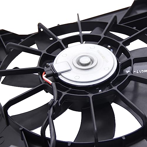 PartsFlow Radiator Cooling Fan Assembly Compatible with 2003 2004 2005 2006 2007 Honda Accord (DX Sedan&EX Coupe&EX Sedan&LX Coupe&LX Sedan) 2.4L 620-225