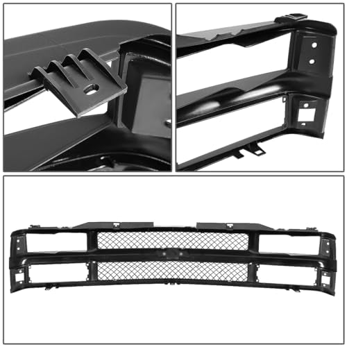 Front Bumper Grille Compatible with Chevy C1500 C2500 C3500 K1500 K2500 K3500 Suburban 1994-2000 Tahoe 1995-2000 Blazer 1994 Honeycomb Extended Style Mesh Grill GM1200237 GM1200239 GM1200142
