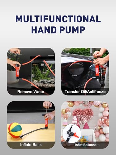 Cordless Fuel Transfer Pump, Gas Siphon Pump for Gasoline, Hand Siphon Pump