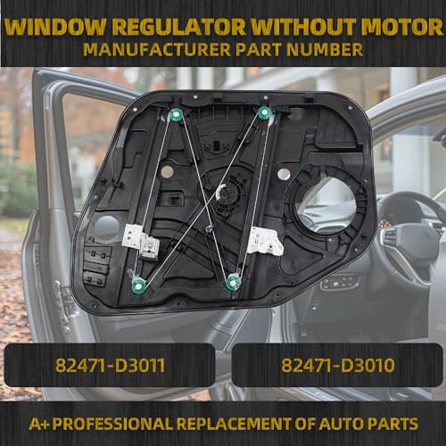 Dasbecan Front Left Driver Side Window Regulator Without Motor Compatible with 2016-2020 Hyundai Tucson Replaces# 82471-D3011 82471-D3010