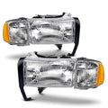 APSVE Headlights Assembly w/Corner Lamps for 1994-2001 Dodge Ram 1500