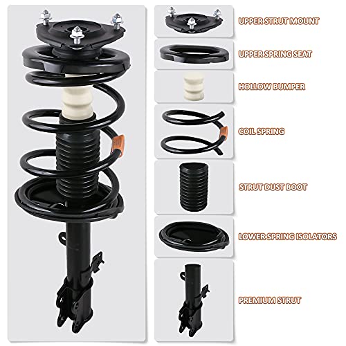 MOSTPLUS 171377L 171377R 181377L 181377R Front and Rear Complete Strut Assemblies Compatible for 2005-2010 Jeep Grand Cherokee EXCEPT SRT8 / 2006-2010 Jeep Commander