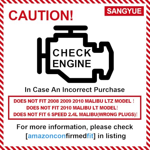 Sangyue Oxygen O2 02 Sensor 1 & 2 for 2010 2011 2012 2013 2014 Chevrolet Chevy Equinox 2.4L GMC Terrain 2.4L Upstream + Downstream 2PCS