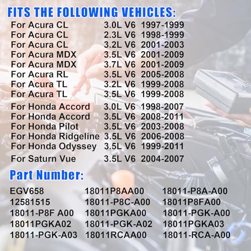 EGV658 EGR Valve For Honda Accord 1998-2007, For Pilot 2003-2008, Ridgeline 2006-2008, For Odyssey 1999-2011, For Acura CL 1997-2003, MDX 01-09, RL 05-08, TL 99-08, For Saturn Vue 04-07