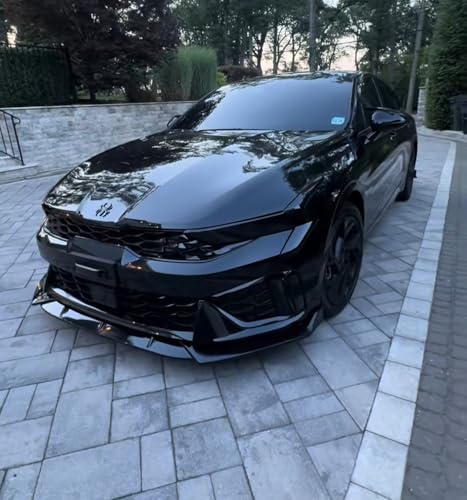 STSEV01 Front Bumper Lip Splitter Spoiler Compatible with KIA K5 EX/LX/LXS/GT 2021-2026 & Kia K5 GT/GT-Line 2025 2026, 3pcs Air Dam Chin Body Kit Underbody Lip Accessories (Gloss Black)