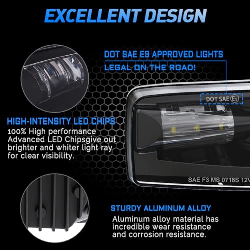 Z-OFFROAD Upgrade LED Fog Lights Bumper Driving Lamps for 2007-2014 Silverado 2007-2015 Suburban Tahoe 2007-2013 Avalanche Pick Up Truck - Black