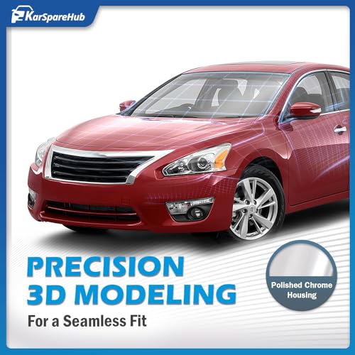 KarSpareHub Headlights W/Bulbs for 2013 2014 2015 Nissan Altima 4-Door Sedan Headlamp Replacement Driver & Passenger Side (DOES NOT FIT XENON/HID)