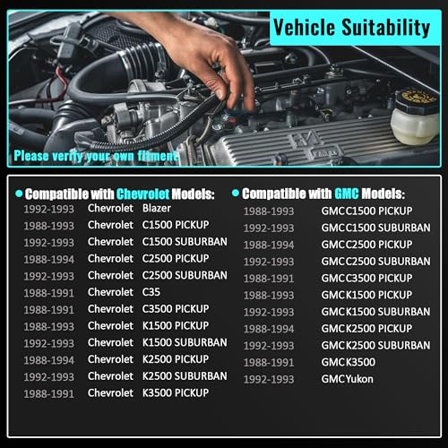 54-71046 PartsFlow Vacuum Power Brake Booster Compatible with Chevrolet Blazer C1500 C2500 C3500 Pickup C35 GMC C1500 C2500 K1500 K2500 Suburban K3500 Yukon 18012114