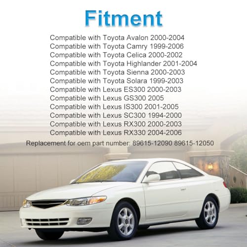 WMPHE Compatible with 2 PCS 89615-12090 Knock Sensor with Wiring Harness Kit Toyota Highlander Camry Avalon Sienna 2001 2002 2003 2004, Lexus ES300 RX300 2000 2001 2002 2003 Knock Sensor