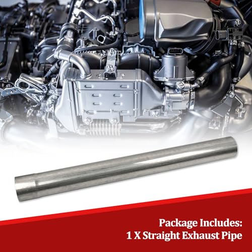 BIGREAT 409 Steel 5'' Inch OD Straight Exhaust Pipe Mandrel Tubing Pipe 48" / 4 Ft Long Custom Fitment For Exhaust System