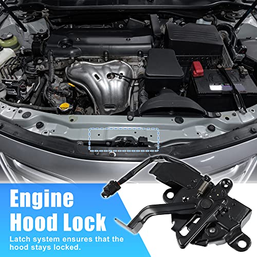 X AUTOHAUX 53510-06180 Car Engine Hood Latch Lock for Toyota Camry 20017 2008 2009 2010 2011 Hood Latch Assembly Hood Lock Assy 5351006180
