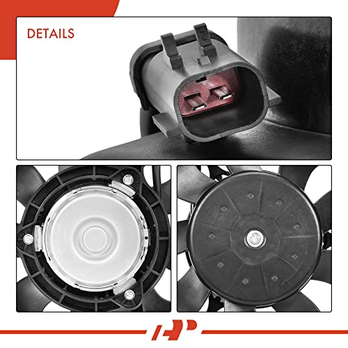 A-Premium Radiator Fan Assembly Compatible with Jeep Models - Cherokee 1987-2001, Comanche 1987-1992, Wagoneer 1987-1990 - Replace# 67400782, 52028337AC