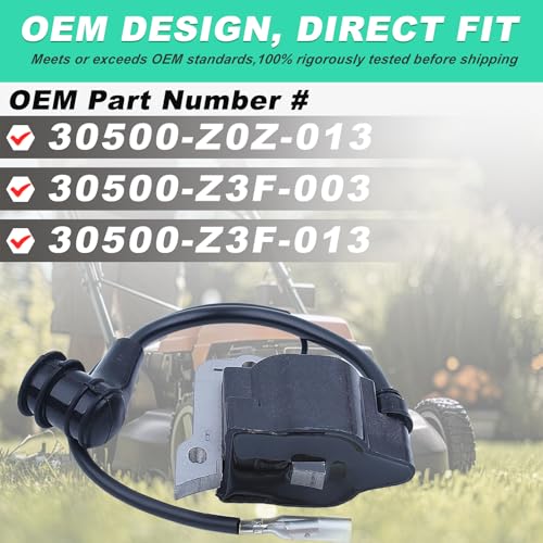 Ignition Coil for Honda GX35 UMK435 HHT35S and Series, ADEFOL Ignition Coil Module with Spark Plug Brushcutter Accessory 4-Stroke Engine Parts Replace 30500-Z0Z-013, 30500-Z3F-003