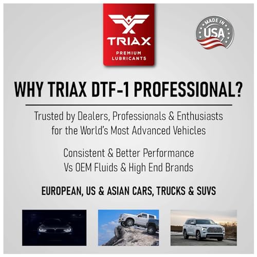 TRIAX DTF-1 Professional Transfer Case Fluid Full Synthetic, Lifetime Fill, All Season Down to -60 F, Compatible with BMW Xdrive, Audi/VW Quattro, Range Rover, Ford, Porsche & Many AWD (1 Quart)
