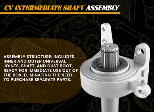44500-SCV-A00 CV Intermediate Shaft (Manual Transmission) Compatible with Honda CR-V 2002-2005, Civic 2004-2005, Element 2003-2010, ACURA RSX 2002-2006, Replaces 44500-S6M-N00 Axle Half Shaft Assembly