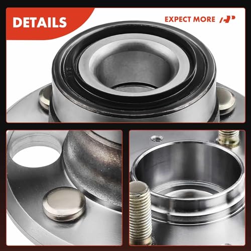 A-Premium 2 x Rear Wheel Bearing and Hub Assembly with 4-Lug Compatible with Honda Civic 1992-1995/1999-2000, Civic del Sol 1993-1997 & Acura Integra 1994-1997, with Rear Disc