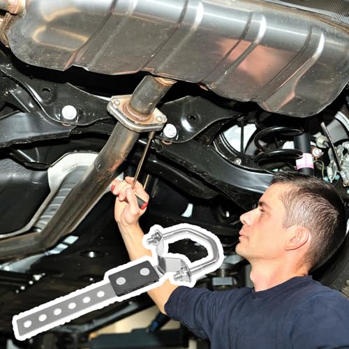 2 Pcs Heavy Duty Exhaust Hangers, Flexible Swivel Muffler Hanger Tail Pipe Hanger, Universal Tailpipe Bracket for Most Car Truck Exhaust Systems, Fits 1-1/2" - 2 1-/4" Pipe