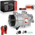A-Premium Air Conditioner AC Compressor with Clutch Compatible with Infiniti QX56 2004-2013 QX80 2014-2023 & Nissan Armada Pathfinder Titan XD, 5.0L 5.6L