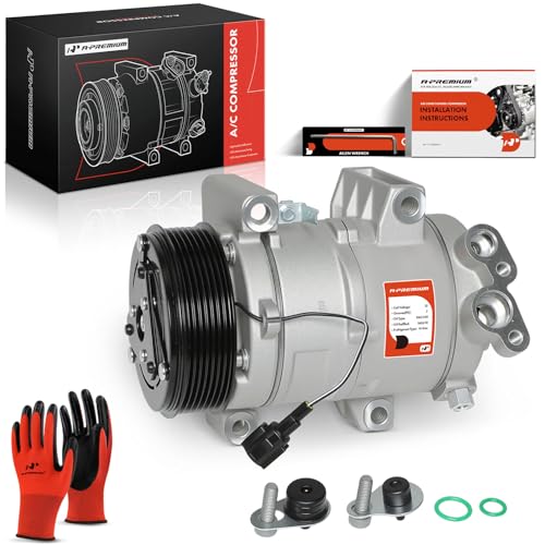 A-Premium Air Conditioner AC Compressor with Clutch Compatible with Infiniti QX56 2004-2013 QX80 2014-2023 & Nissan Armada Pathfinder Titan XD, 5.0L 5.6L