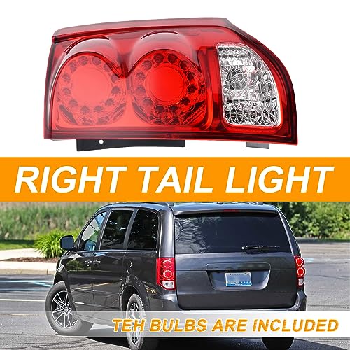 Tail Light Fits 2011-2020 Dodge Grand Caravan Right Side Taillight w/ Bulb