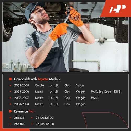 A-Premium Transmission Oil Pan with Drain Plug Compatible with Toyota Corolla 2003-2008, Matrix 2003-2008, L4 1.8L Gas and FWD Only