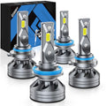 9005/HB3 H11/H9/H8 Light Bulbs Combo, 110000LM 1400% Ultra-Bright 6500K White, 1:1 Size Easy Install, HB3 H9 H8 Fog Light Bulbs with 22,000 RPM Fan CANbus Ready, Tire Light Assemblies Pack of 2