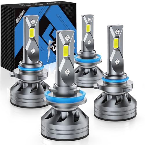 9005/HB3 H11/H9/H8 Light Bulbs Combo, 110000LM 1400% Ultra-Bright 6500K White, 1:1 Size Easy Install, HB3 H9 H8 Fog Light Bulbs with 22,000 RPM Fan CANbus Ready, Tire Light Assemblies Pack of 2