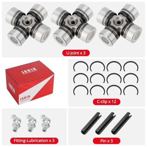 3235616 3235500 Front Rear Prop Shaft U-Joint for Polaris RZR 1000 900 800-4 Turbo RS1 Ranger Crew 1000 900 800 570 500 Diesel （3 Set）