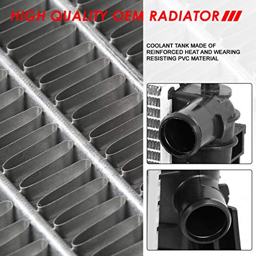 Auto Dynasty Radiator Compatible with 2005-2014 Ford Mustang 3.7L 3.9L 4.0L 4.6L 5.0L AT MT, DPI 2789 Factory Style 1-Row Cooling Radiator, Aluminum Core